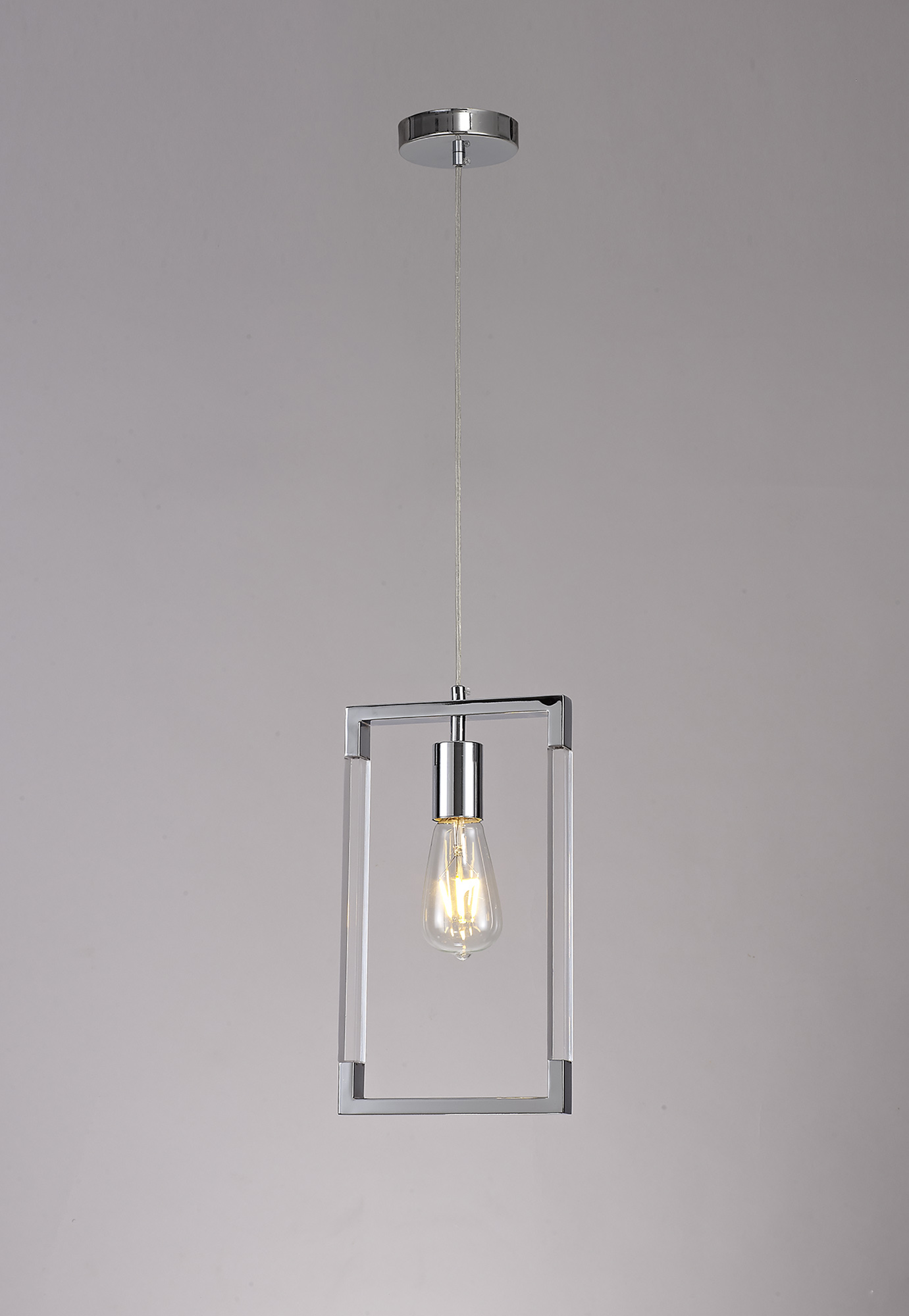 Canto Polished Nickel Ceiling Lights Diyas Single Pendant
